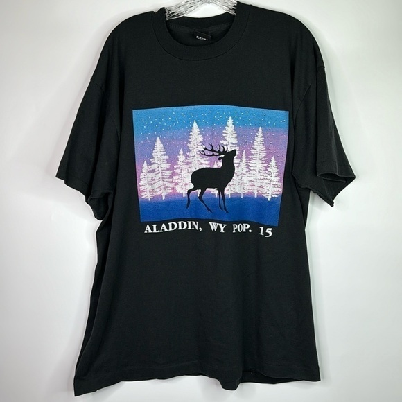 Vintage Screen Stars Best Aladden, Wy Black Elk Crewneck Tshirt XXL - Picture 1 of 12